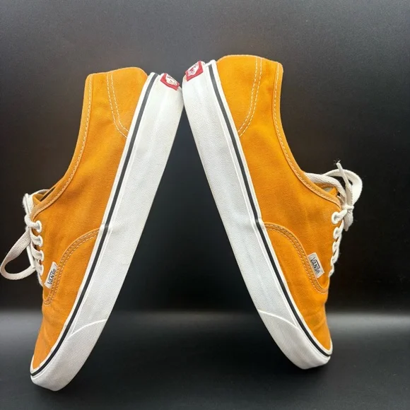 Vans Authentic Off the Wall Lace up Orange White sneakers, Mens Size 10 - Picture 7 of 9